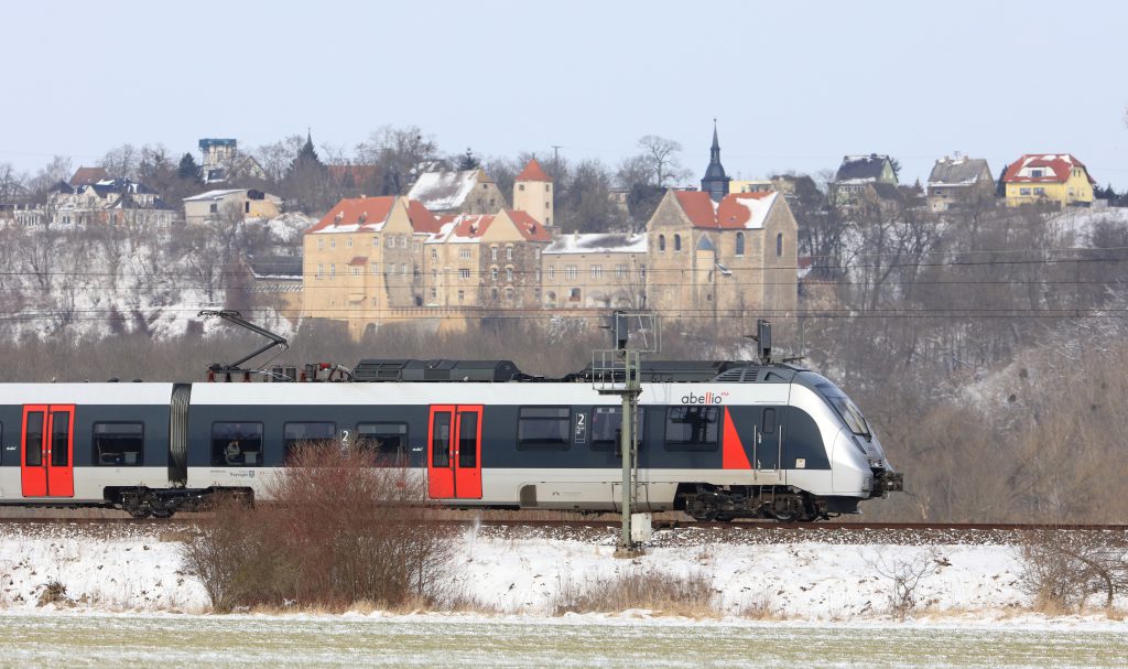 Ici aussi, les transports continuent : un train Abellio sur le réseau Saale-Thuringe-Sud Harz. Image : Abellio 